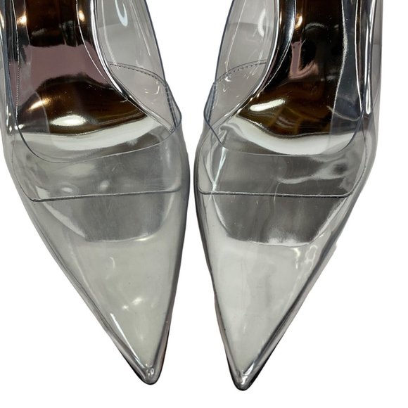 Good American Heels Womens Size 12 Clear Pump Cinder F*cking Rella $260 Nib - Picture 8 of 12